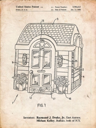 Picture of PP1132-VINTAGE PARCHMENT WALK-IN CHILDS PLAYHOUSE POSTER