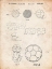 Picture of PP54-VINTAGE PARCHMENT SOCCER BALL 1985 PATENT POSTER