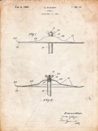 Picture of PP107-VINTAGE PARCHMENT ZILDJIAN SWISH CYMBAL POSTER