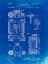 Picture of PP110-FADED BLUEPRINT HOLLERITH MACHINE PATENT POSTER