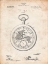 Picture of PP112-VINTAGE PARCHMENT U.S. WATCH CO. POCKET WATCH PATENT POSTER