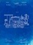 Picture of PP122- FADED BLUEPRINT STEAM LOCOMOTIVE 1886 PATENT POSTER