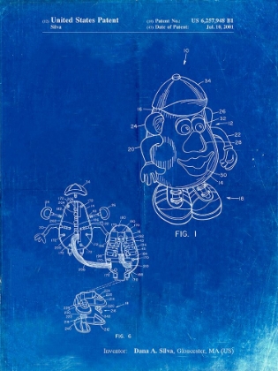 Picture of PP123- FADED BLUEPRINT MR. POTATO HEAD PATENT POSTER