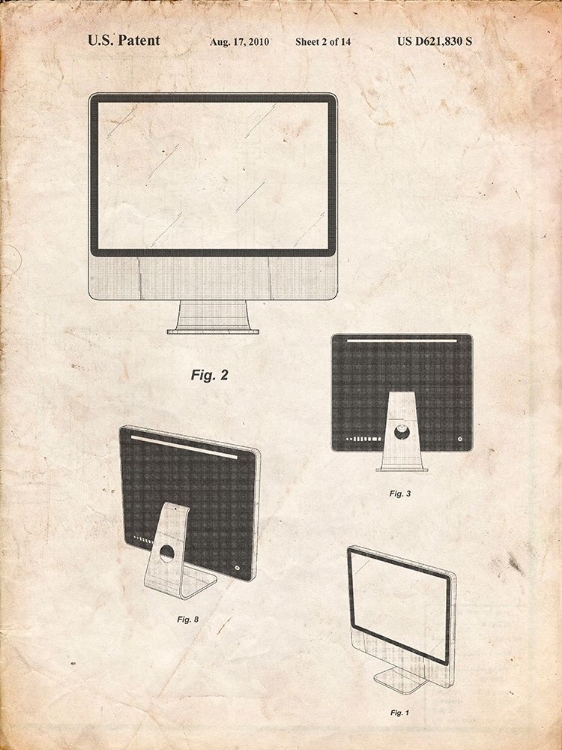 Picture of PP178- VINTAGE PARCHMENT IMAC COMPUTER MID 2010 PATENT POSTER