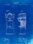 Picture of PP186- FADED BLUEPRINT BEER KEG COOLER 1876 PATENT POSTER