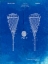 Picture of PP199- FADED BLUEPRINT LACROSSE STICK 1948 PATENT POSTER