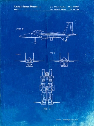 Picture of PP202- FADED BLUEPRINT STARSCREAM TRANSFORMER PATENT POSTER