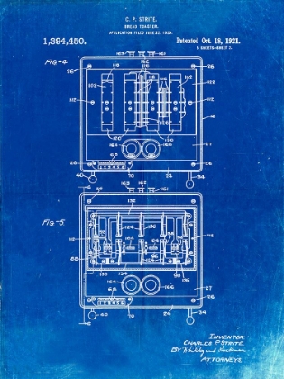 Picture of PP207- FADED BLUEPRINT TOASTMASTER TOASTER PATENT PRINT