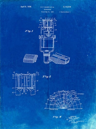 Picture of PP249-FADED BLUEPRINT RCA RIBBON MICROPHONE POSTER