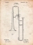 Picture of PP261-VINTAGE PARCHMENT SLIDE TROMBONE PATENT POSTER