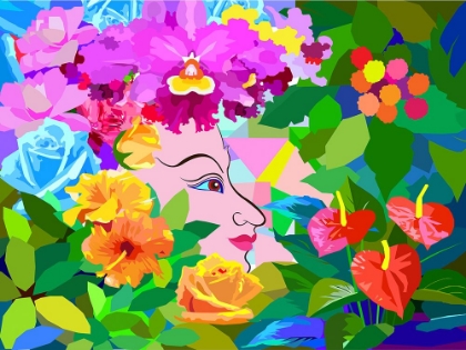 Picture of NATURE FLOWER WOMAN