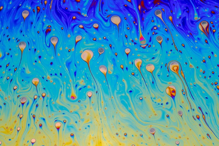 Picture of ABSTRACT PATTERN OF REFRACTED LIGHT IN SOAP BUBBLE