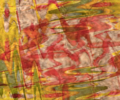 Picture of YELLOW-GREEN AND RED ABSTRACT