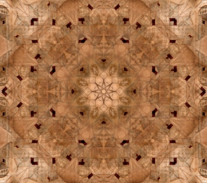 Picture of TAN AND BROWN ARCHITECTURAL KALEIDOSCOPE ABSTRACT OF DOOR