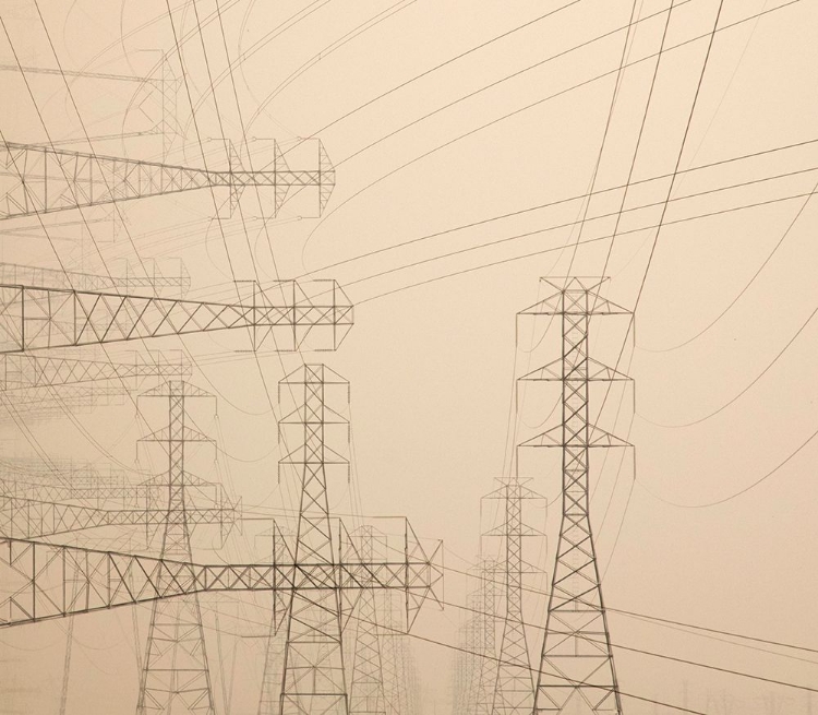 Picture of POWER LINES AND TOWERS ABSTRACT