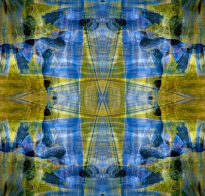Picture of BLUE AND YELLOW ABSTRACT