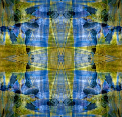 Picture of BLUE AND YELLOW ABSTRACT