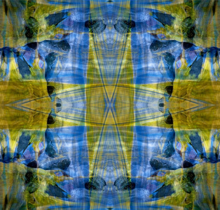 Picture of BLUE AND YELLOW ABSTRACT