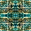 Picture of TURQUOISE-BLACK AND BRONZE METALLIC ABSTRACT