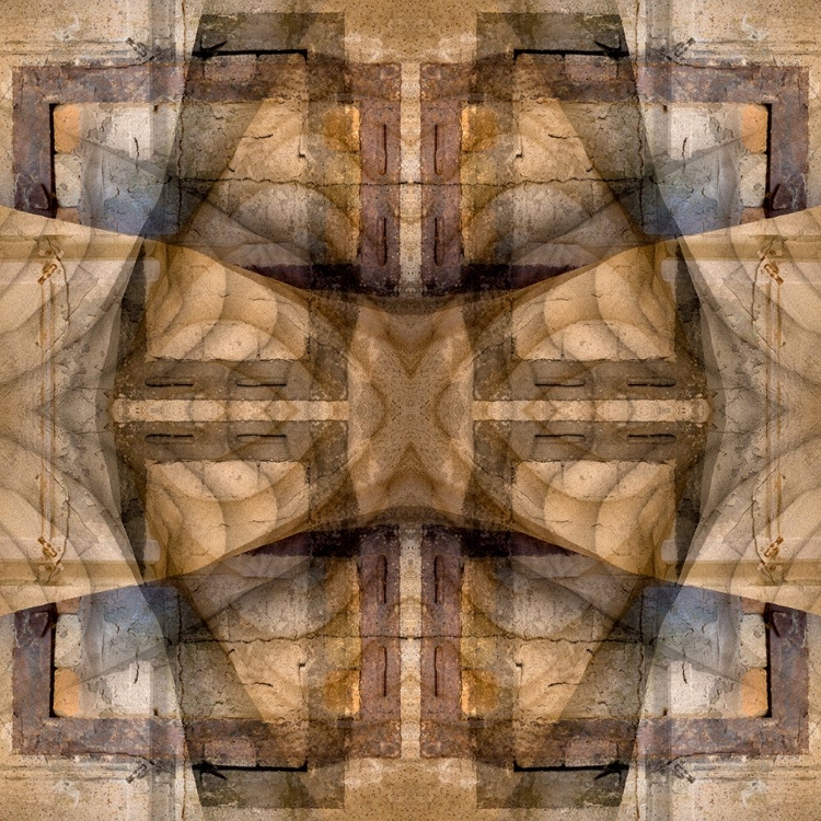 Picture of EARTH TONE QUILT-LIKE ABSTRACT