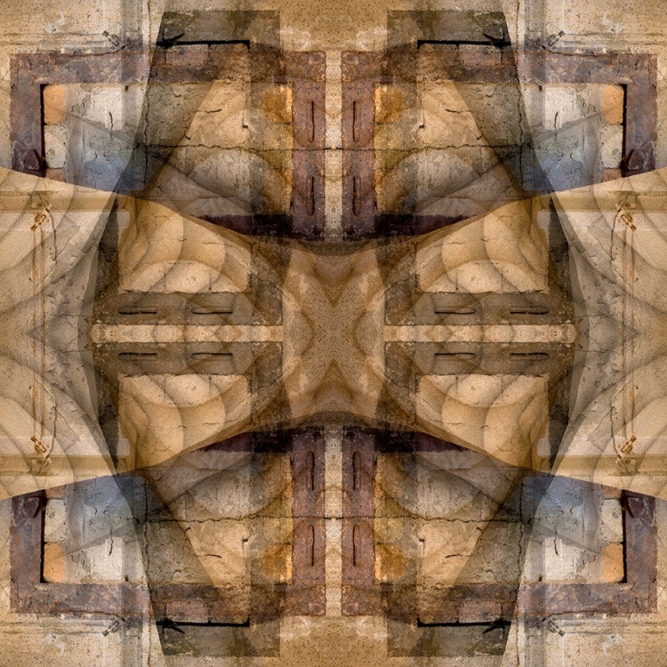 Picture of EARTH TONE QUILT-LIKE ABSTRACT