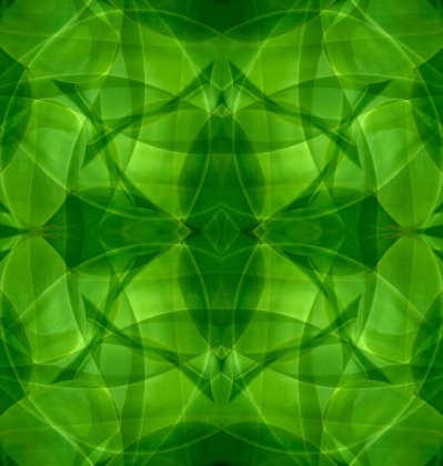 Picture of GREEN KALEIDOSCOPE ABSTRACT