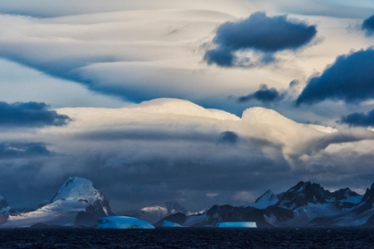Picture of LANDSCAPE OF ICEBERG AND ISLAND IN THE SOUTH ATLANTIC OCEAN-ANTARCTICA