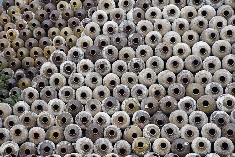 Picture of BIG PILE OF WINE JARS IN A WINERY-ZHEJIANG PROVINCE-CHINA