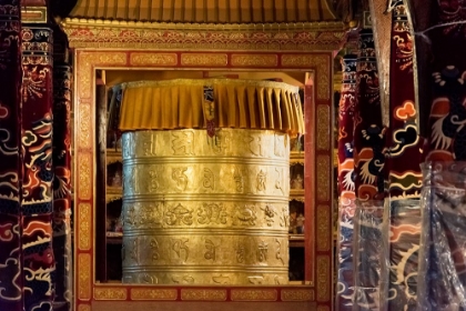 Picture of PRAYER WHEEL INSIDE DREPUNG MONASTERY-THREE GELUG UNIVERSITY MONASTERIES OF TIBET-LHASA-TIBET-CHINA