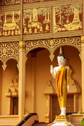 Picture of STATUE WAT THAT LUANG NEUA TEMPLE IN LAO-CAPITAL OF LAOS-SOUTHEAST ASIA
