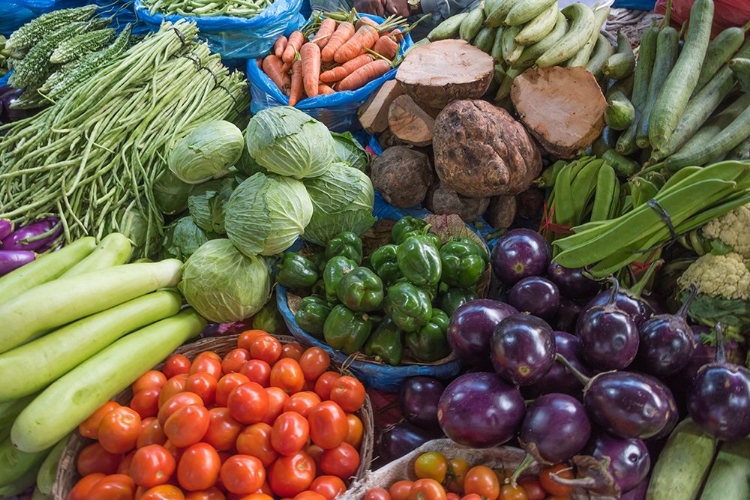 Picture of SELLING VEGETABLE AT THE MARKET-KATHMANDU-NEPAL