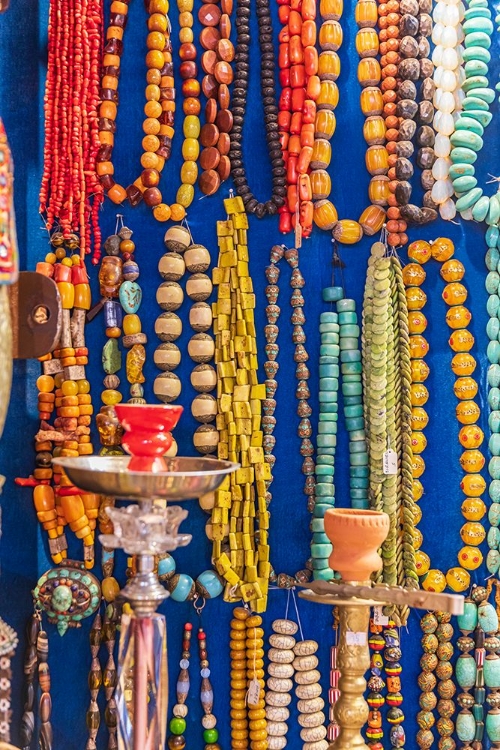Picture of MIDDLE EAST-ARABIAN PENINSULA-OMAN-MUSCAT-MUTTRAH-BEADED NECKLACES FOR SALE AT THE MUTTRAH SOUK