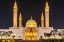 Picture of MIDDLE EAST-ARABIAN PENINSULA-OMAN-AD DAKHILIYAH-NIZWA-NIGHT VIEW OF THE SULTAN QABOOS GRAND MOSQUE