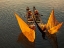 Picture of VIETNAM-COORDINATED LAGOON FISHING WITH NETS AT SUNSET