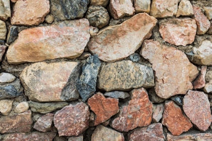 Picture of ANZOB-SUGHD PROVINCE-TAJIKISTAN STONE WALL IN A MOUNTAIN VILLAGE