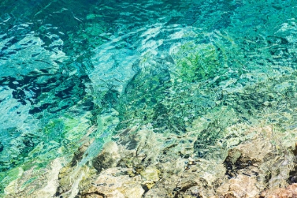 Picture of HAFT KUL-SUGHD PROVINCE-TAJIKISTAN ABSTRACT PATTERNS IN WATER OF NEZHEGON-HAFT KUL-THE SEVEN LAKES