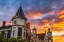 Picture of SUNSET OVER THE DUNEDIN RAILWAY STATION-DUNEDIN-SOUTH ISLAND-NEW ZEALAND