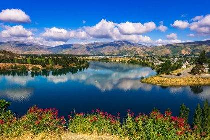 Picture of THE KAWARAU RIVER AND TOWN OF CROMWELL-CENTRAL OTAGO-SOUTH ISLAND-NEW ZEALAND