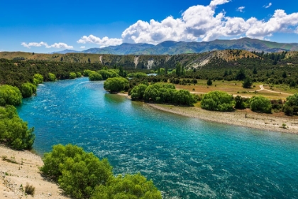 Picture of RIVER VIEW FROM THE UPPER CLUTHA RIVER TRACK-CENTRAL OTAGO-SOUTH ISLAND-NEW ZEALAND