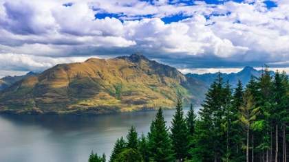 Picture of CECIL PEAK ABOVE LAKE WAKATIPU-QUEENSTOWN-OTAGO-SOUTH ISLAND-NEW ZEALAND