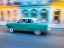 Picture of CUBA-HAVANA-HAVANA VIEJA-UNESCO WORLD HERITAGE SITE-CLASSIC CAR IN MOTION