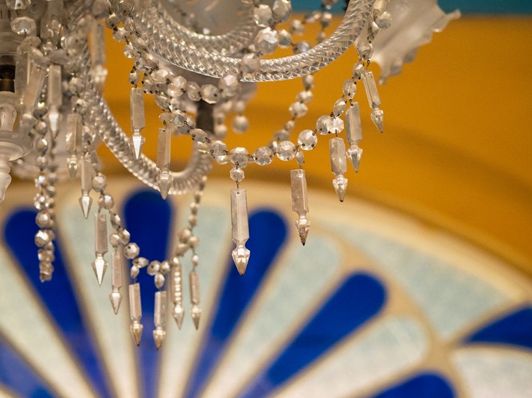 Picture of CUBA-SANTA CLARA-ORNATE CHANDELIER IN HISTORIC THEATER