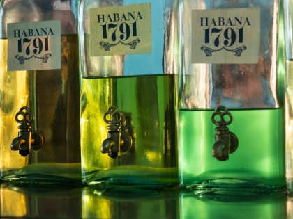 Picture of CUBA-HAVANA-HAVANA VIEJA-UNESCO WORLD HERITAGE SITE-BOTTLES IN PERFUMERY