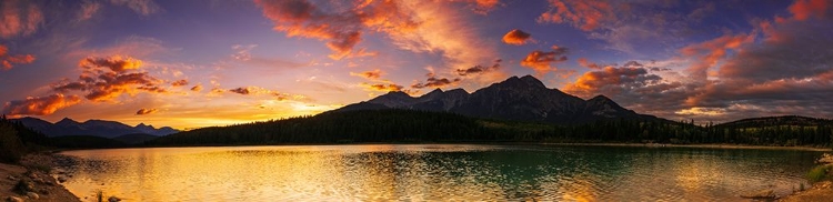 Picture of SUNSET AT PATRICIA LAKE-JASPER NATIONAL PARK-ALBERTA-CANADA