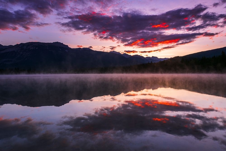 Picture of SUNRISE AT EDITH LAKE-JASPER NATIONAL PARK-ALBERTA-CANADA