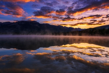 Picture of SUNRISE AT EDITH LAKE-JASPER NATIONAL PARK-ALBERTA-CANADA