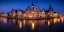 Picture of EUROPE-BELGIUM-GHENT-PANORAMIC OF TOWN AND CANAL REFLECTIONS AT NIGHT