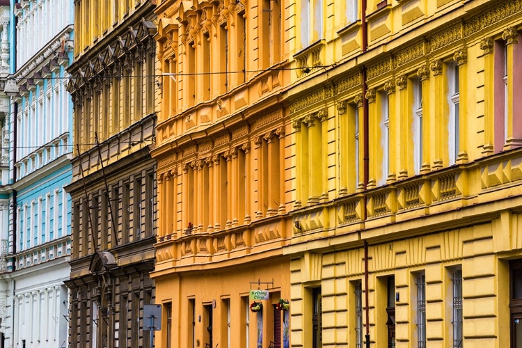 Picture of EUROPE-CZECH REPUBLIC-PRAGUE-FACADE OF COLORFUL BUILDINGS