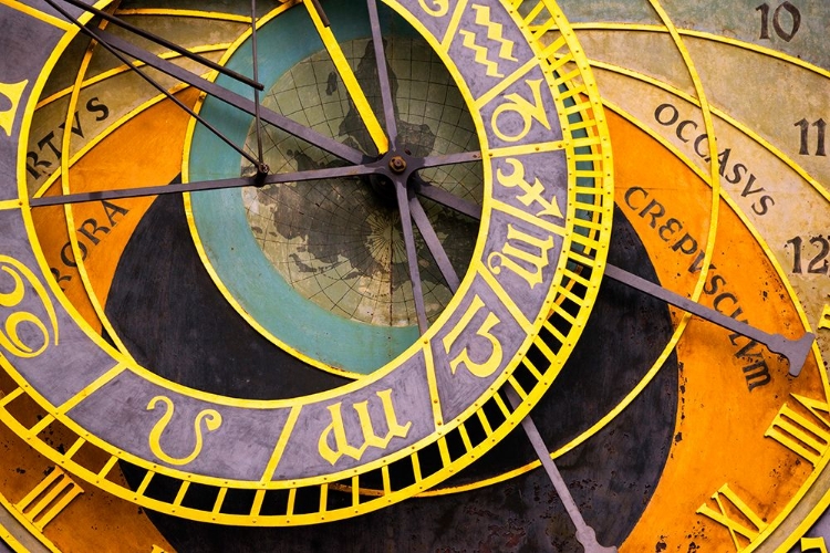 Picture of EUROPE-CZECH REPUBLIC-PRAGUE-ASTRONOMICAL CLOCK ON OLD TOWN HALL