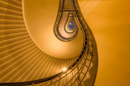 Picture of EUROPE-CZECH REPUBLIC-PRAGUE-SPIRAL STAIRCASE IN HOUSE OF THE BLACK MADONNA